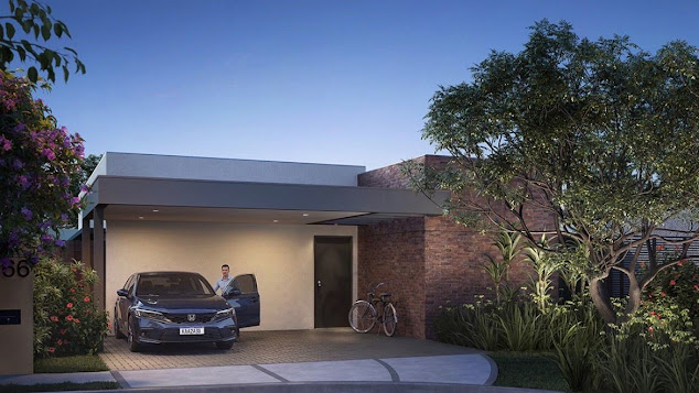Fachada casa térrea - Residencial Maziero Lançamento em Betel Paulínia